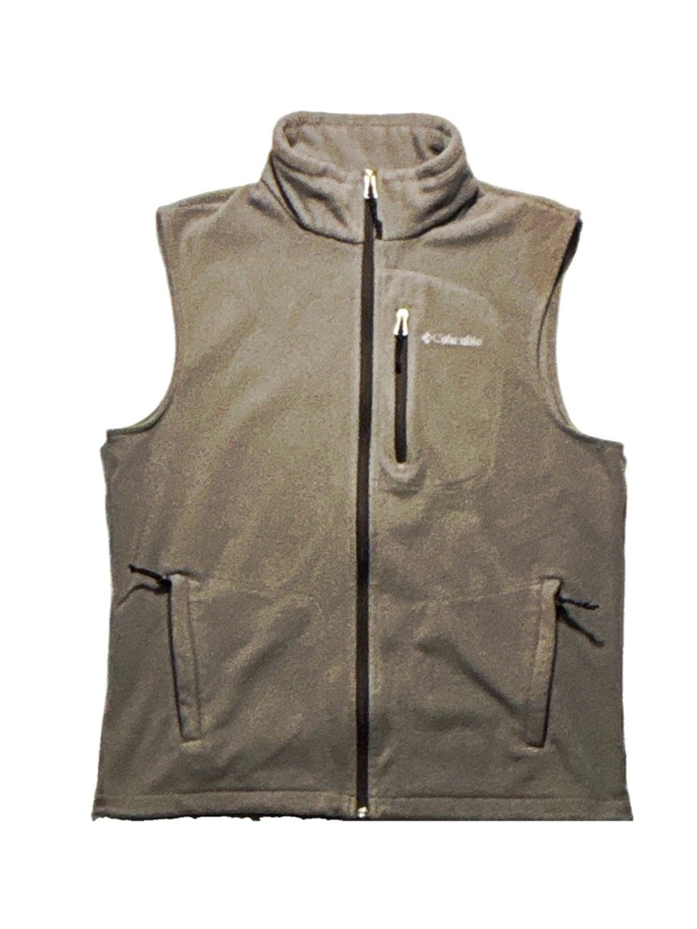 Columbia Men's Olive Green Fleece Vest - Zip Front
